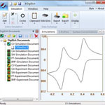 DigiElch electrochemical simulation software including cyclic voltammetry