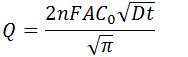 Electrochemistry Equations - Anson Equation