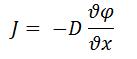 Electromical Equations: Fick’s First Law of Diffusion