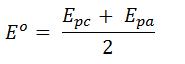 Electrochemistry Equations: Formal Peak Potential