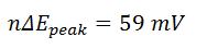 Electrochemistry equations: Peak-to-peak separation for reversible reaction